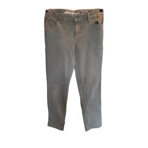 Eddie Bauer Womens Green Slightly Curvy Slim Straight Pants Size 12